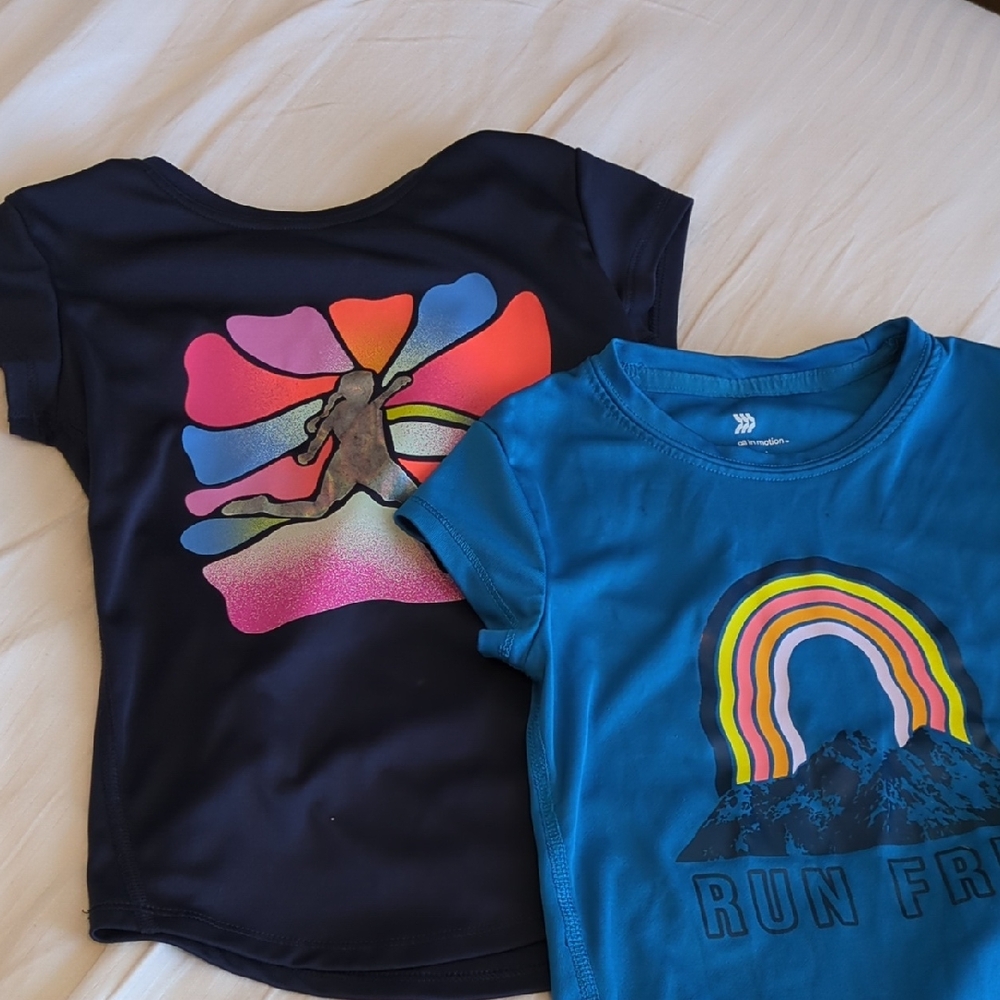 Vibrant Kids' Graphic Tees - Blue & Navy
